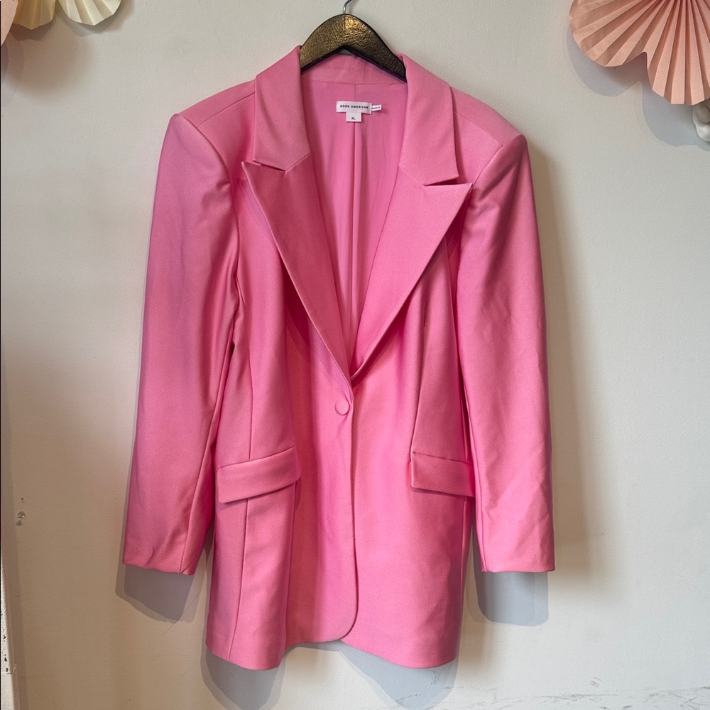 Good American pink blazer size Xlarge